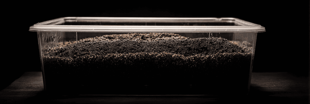 Monotub tek mushroom growing setup with grain spawn and bulk substrate